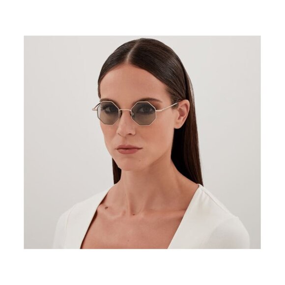 NEW GUCCI SUNGLASSES GUCCI GG1814S 001 GOLD/GREY GRADIENT EYEWEAR - Picture 3 of 4